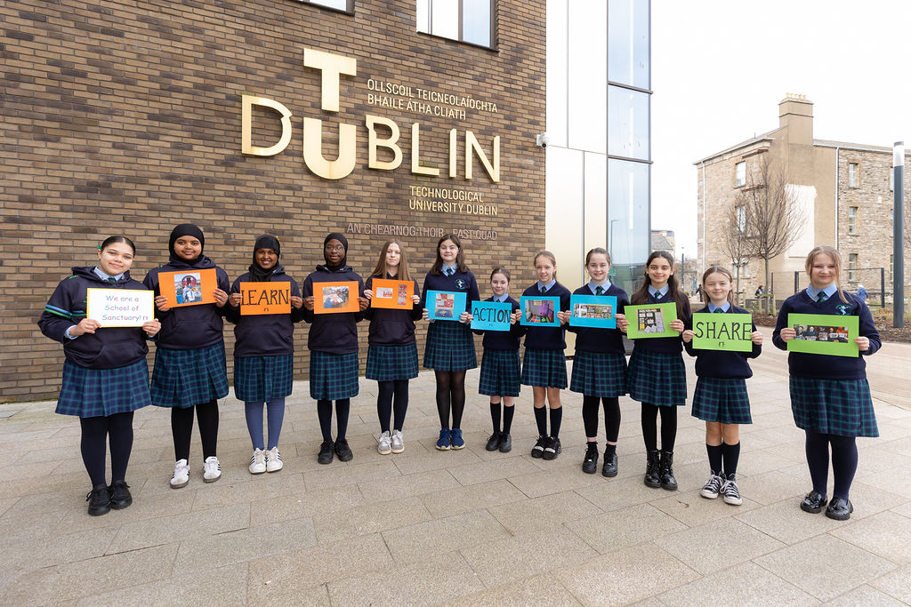 Picture of pupils at Schools of Sanctuary Awards
