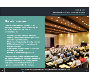 edi e-learning training module screenshot