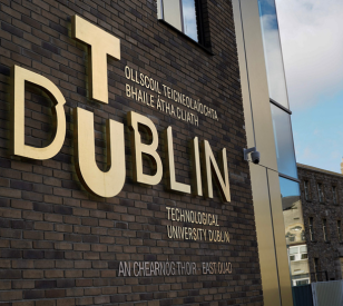 tu dublin logo on university building
