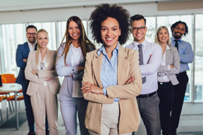 Staff at a training session