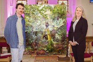 Artist Kevin Cosgrove and Prof. Yvonne Galligan, Director of Equality, Diversity and Inclusion, TU Dublin