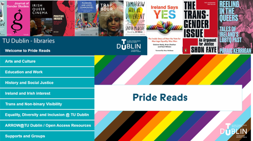 Pride library guide homepage acreenshot