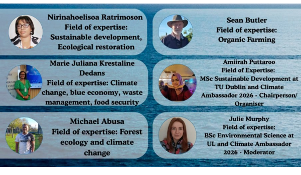 Image of World Water Day webinar speakers on agenda