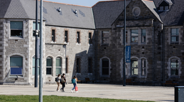 students walking outside rathdown house grangegorman
