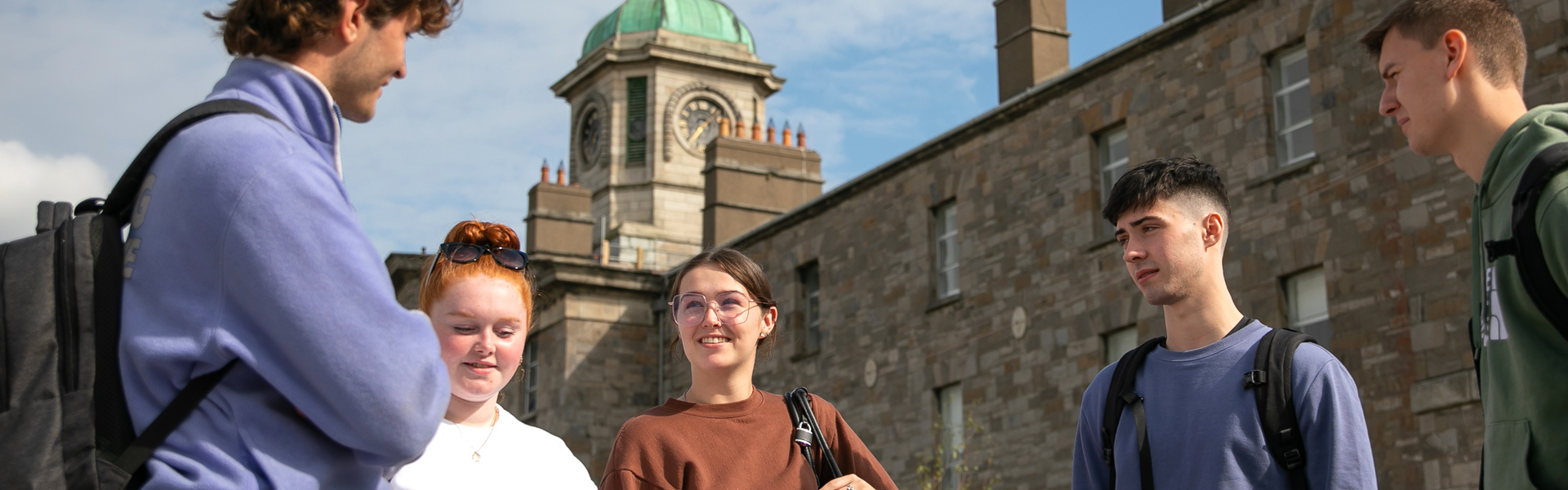 Students at the Clock Tower in Grangegorman