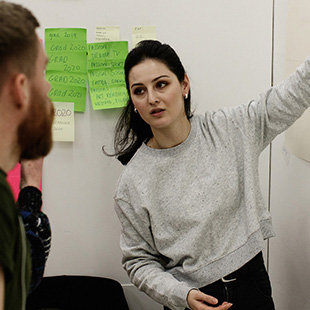 Student presenting to classmates at TU Dublin