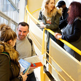 Photo of students talking