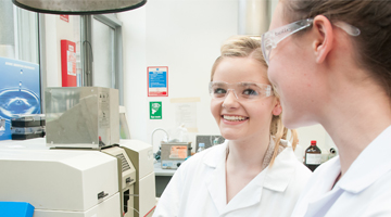 research students working in a lab