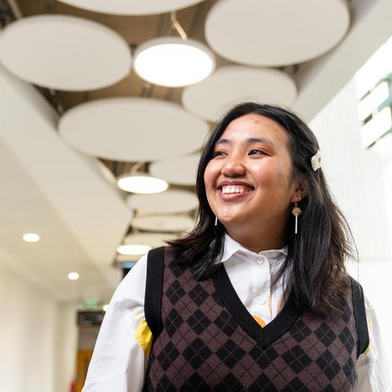 Postgrad student smiling